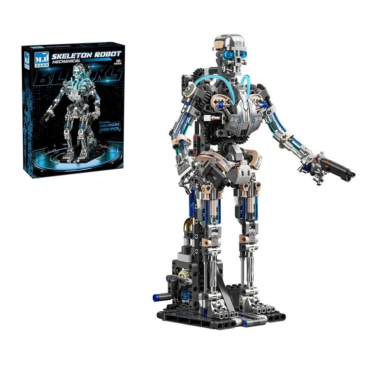 

13091 Модель робота-скелета, 692 шт., набор строительных блоков, механическая модель животного, сборочный комплект, игрушки «сделай сам» для рождественских подарков