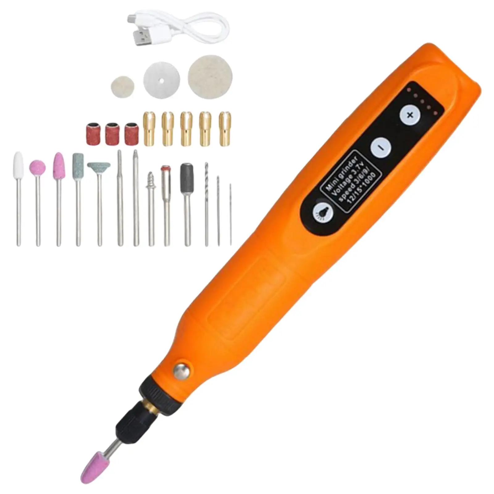 

Electric Set USB Charging Dog Nail 24 5 Speeds Drill Pen Adjustable Hand Drill 3000-15000RPM