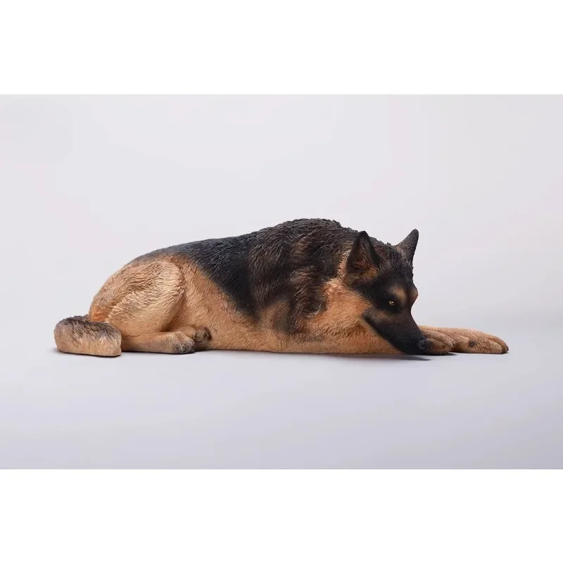 

JXK 1/6 Scale Lifelike Resin Lying Posture German Shepherd Dog Animal Model for 12inch Action Figures Desktop Decoration