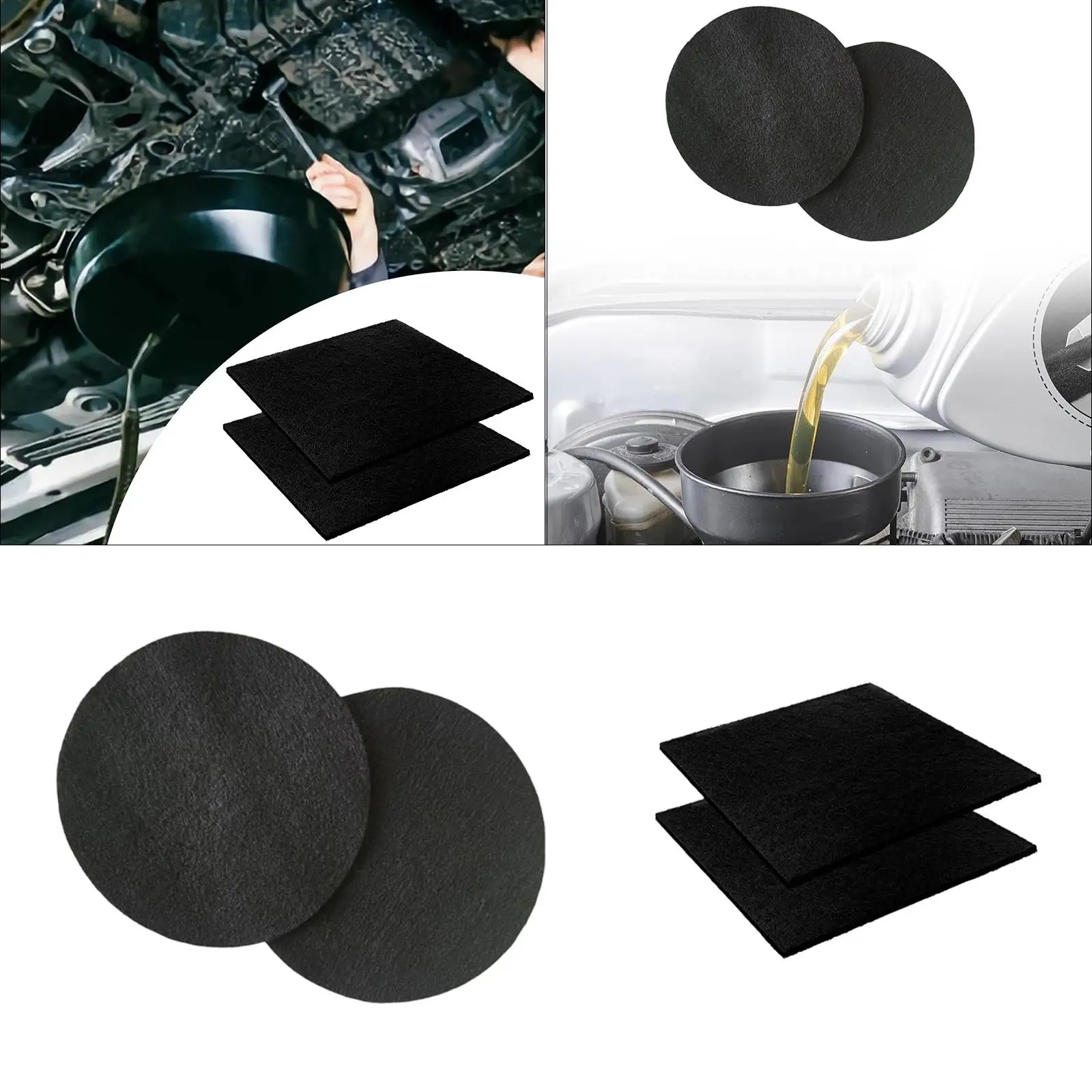 

2 Pieces Oil Drain Splash Pads Replacement Portable Splatter Prevent Pad