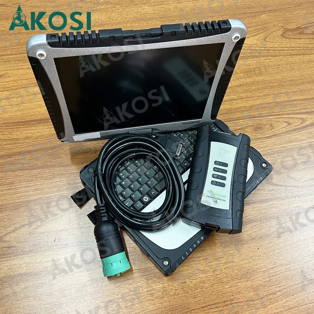 Electronic Data Link V3 Service EDL V3 Advisor V5.3 AG CF SSD agricultural construction equipment diagnostic tool + CF19 laptop