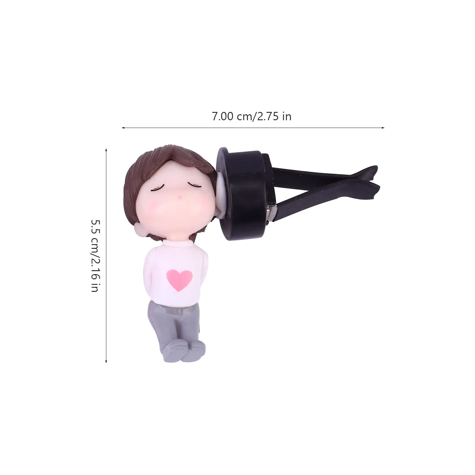 

Adorable Couple Car Aromatherapy Clip Durable Rust Free Vent Placement Lovely Oil Diffuser Cartoon Perfume Car Air