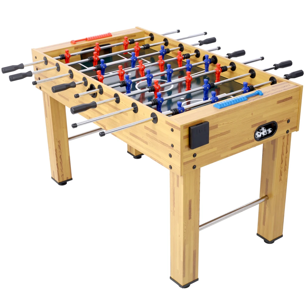 54in Soccer Table With 4 Balls 1 Cup Holder 2 Counters, Arcade Competition Sized Hurricane Foosball Table, Sports Game Table