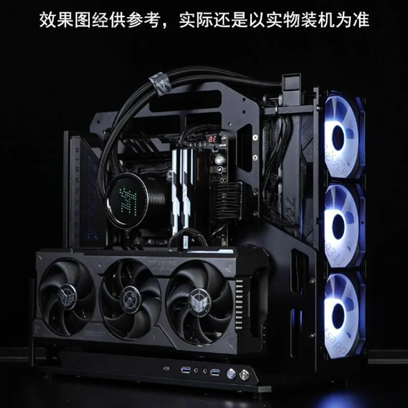 Suitable for Open Chassis Rack Aluminum Alloy ATX Water Cooled MATX Portable ATX Power Rack Itx Computer Desktop A
