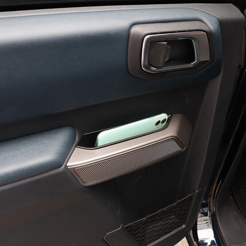 For 4PCS Matte Black Door Storage Boxes for Ford For Bronco 2021 through 2026 For 4-Door Interior Clutter Control