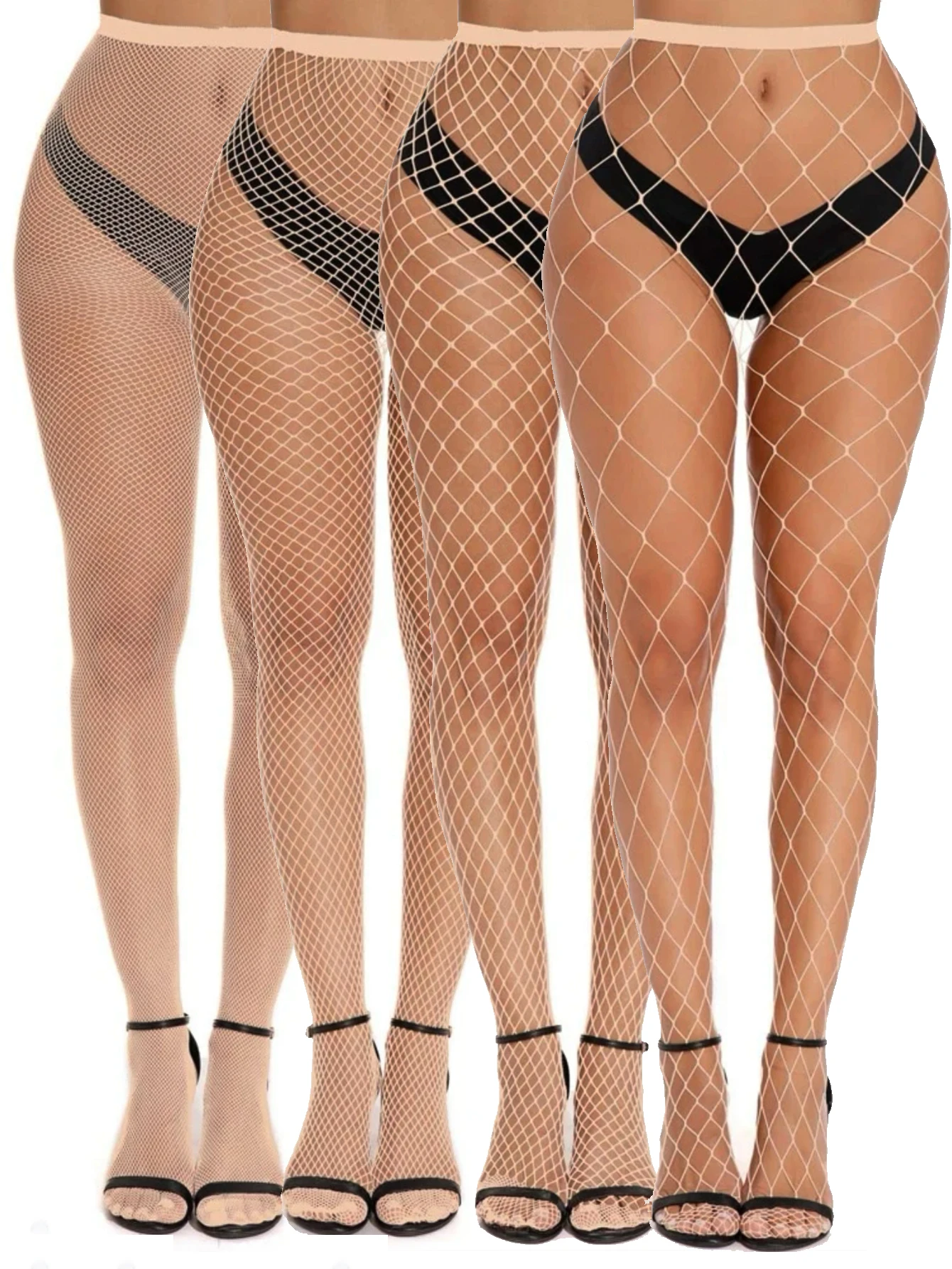 Sexy Netzstrumpfhose für Damen, Durchbrochene Fischnetz-Strümpfe, Club-Party-Strumpfwaren, Sexy Cosplay-Strumpfhose für Studentinnen und Mädchen – Detail 2