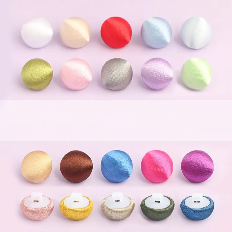 40pcs Satin Covered Button Kits for Women‘s Dress, Snap Buttons for Chiffon Blazer Sleeves, DIY Sewing Supplies