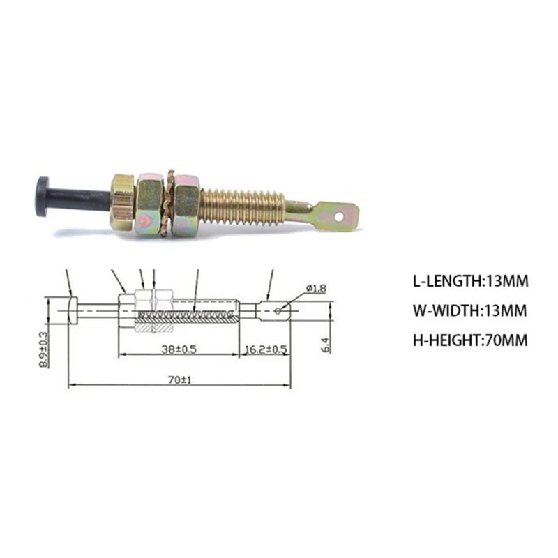 Door Pin Car AutoTrunk Alarm Security Hood On Offs Momentary Universal Adjustable Bonnets Light Hood Screw