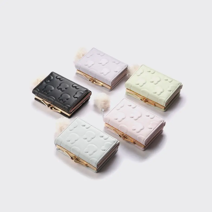 محفظة للسيدات لصيف 2025 بتصميم متخصص جديد على طراز الكلية وحامل بطاقات تغيير يدوي ومحفظة للعملات المعدنية ثلاثية الطي