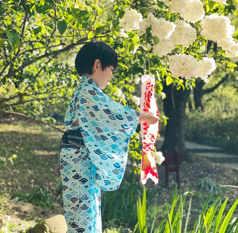 Традиционное японское детское кимоно с поясом, торжественное летнее платье юката для мальчиков, детские костюмы для косплея, одежда для фотосессии