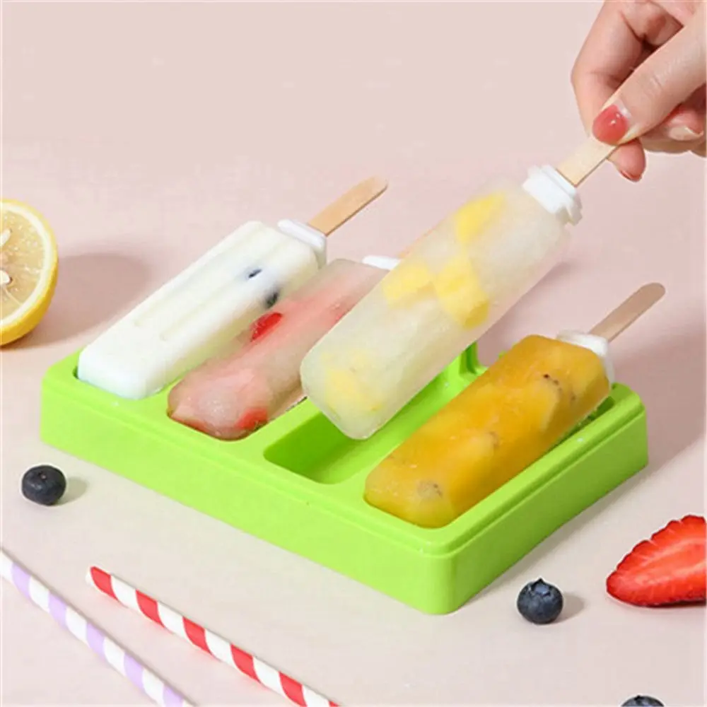 

Homemade with Lids Kitchen Gadgets with 50 Wooden Sticks Ice Cream Mold Ice Lolly Mould Ice Pop Maker Popsicle Molds