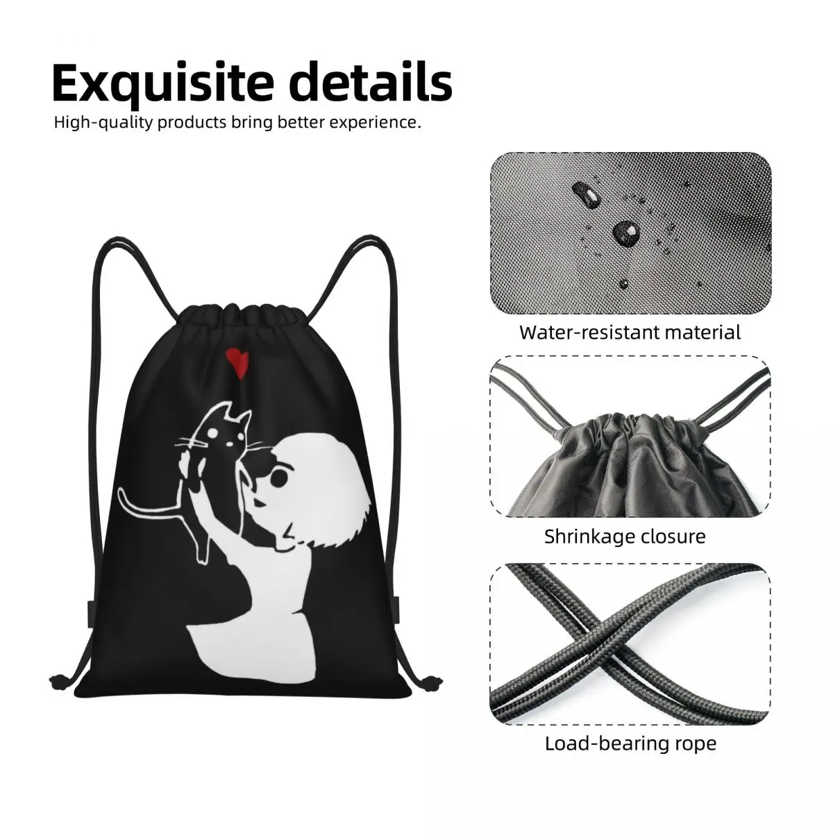 Custom Fran Swedish Graphic Adventure Game Bow Drawstring Backpack Bags Men Women Lightweight Gym Sports Sackpack Sacks for Yoga