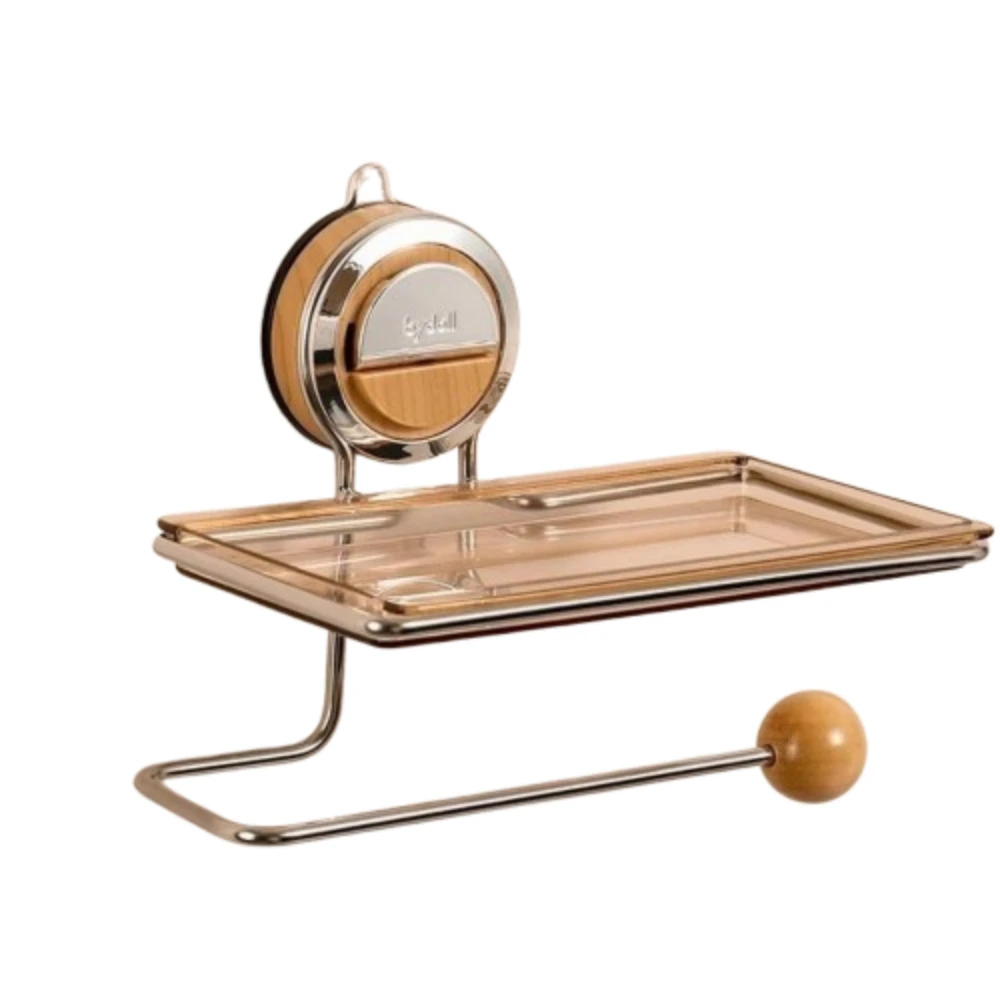 

Suction Cup Paper Towel Holder Wall Mounted Storage Rack Roll Paper Dispenser Punch-free Stable Toilet Tissue Hanger Household