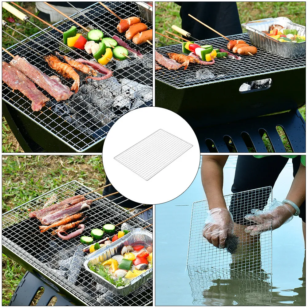 2Pcs Stainless Steel Barbecue - огляд і ціна Camping Cooking Mesh