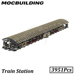 Train Station Model Railway Accessories MOC Building Blocks Bricks Children Gift Christmas Prsent Display Construction