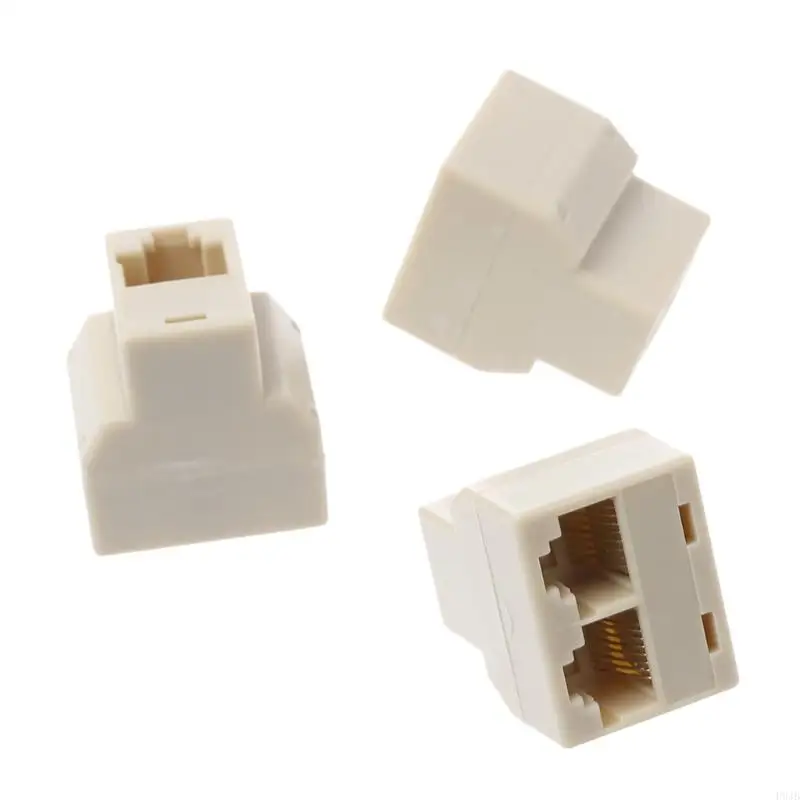 P9JB 3pcs 1 a 2 Way LAN Ethernet Cable RJ45 Adapte Splitter feminino