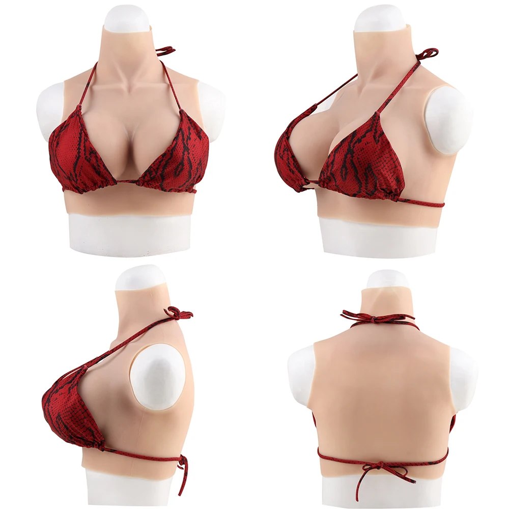 

Realistic Silicone Fake Chest Water Drop Breasts Form Cosplay Boobs for Drag Queen Sissy Crossdresser Transgender Shemale