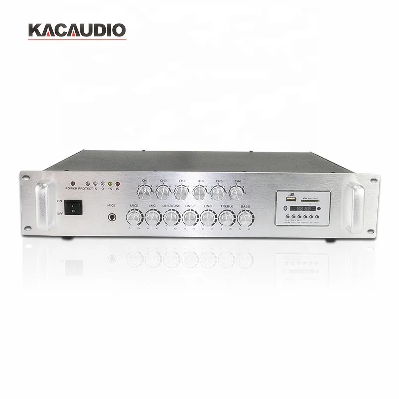 500W 6 Zone Mixer Power Amplifier with Independent Volume Controllers
