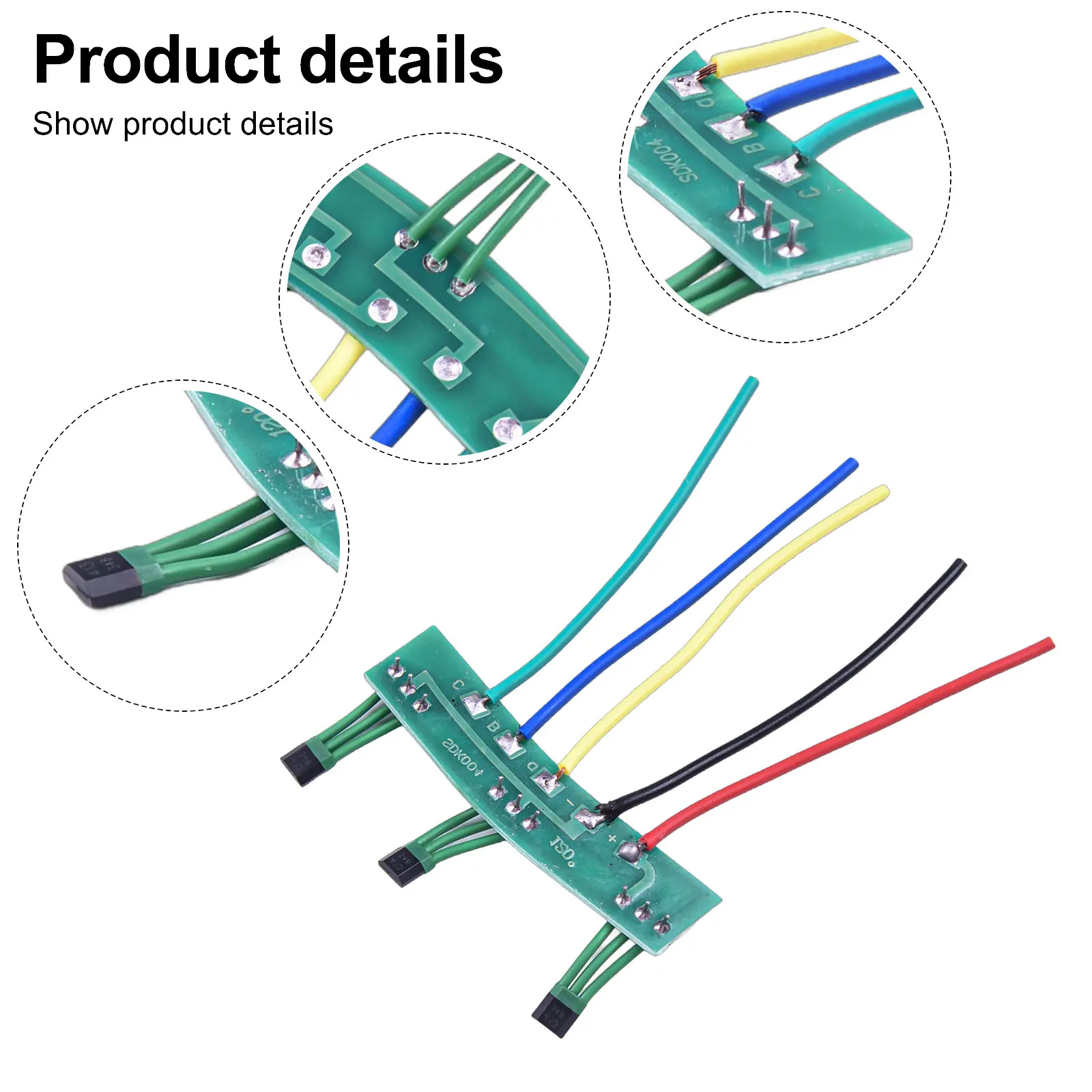 Electric Bike Hall PCB Board 41F 60° 4.5CM Sensor Cable For 350W-3000W High-power 2 Wheel Motor Accessories