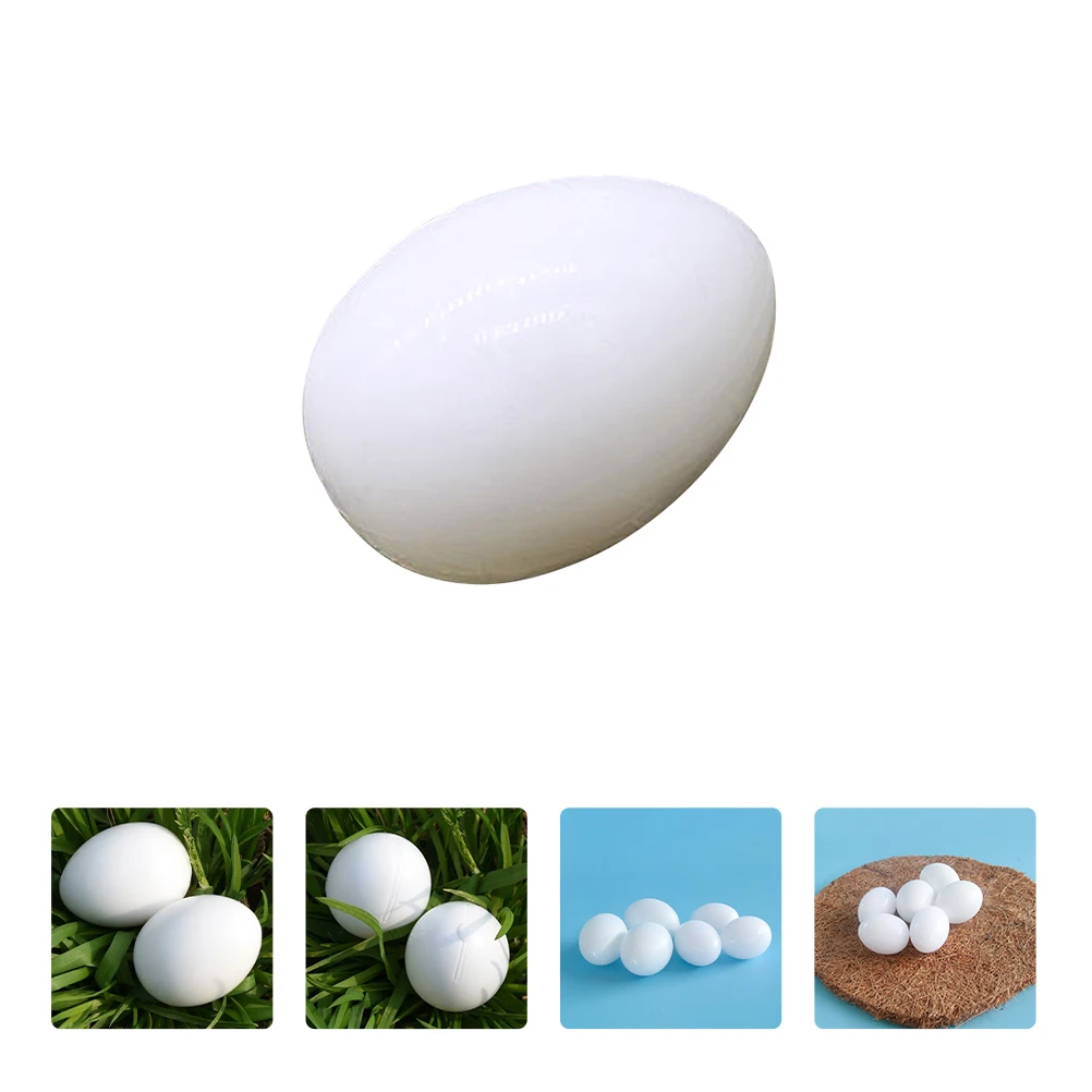 

28pcs Fake Eggs for Hatching Plastic Pigeon Lightweight Durable Reusable Washable Sturdy White Decorative Bird Incubation Eggs