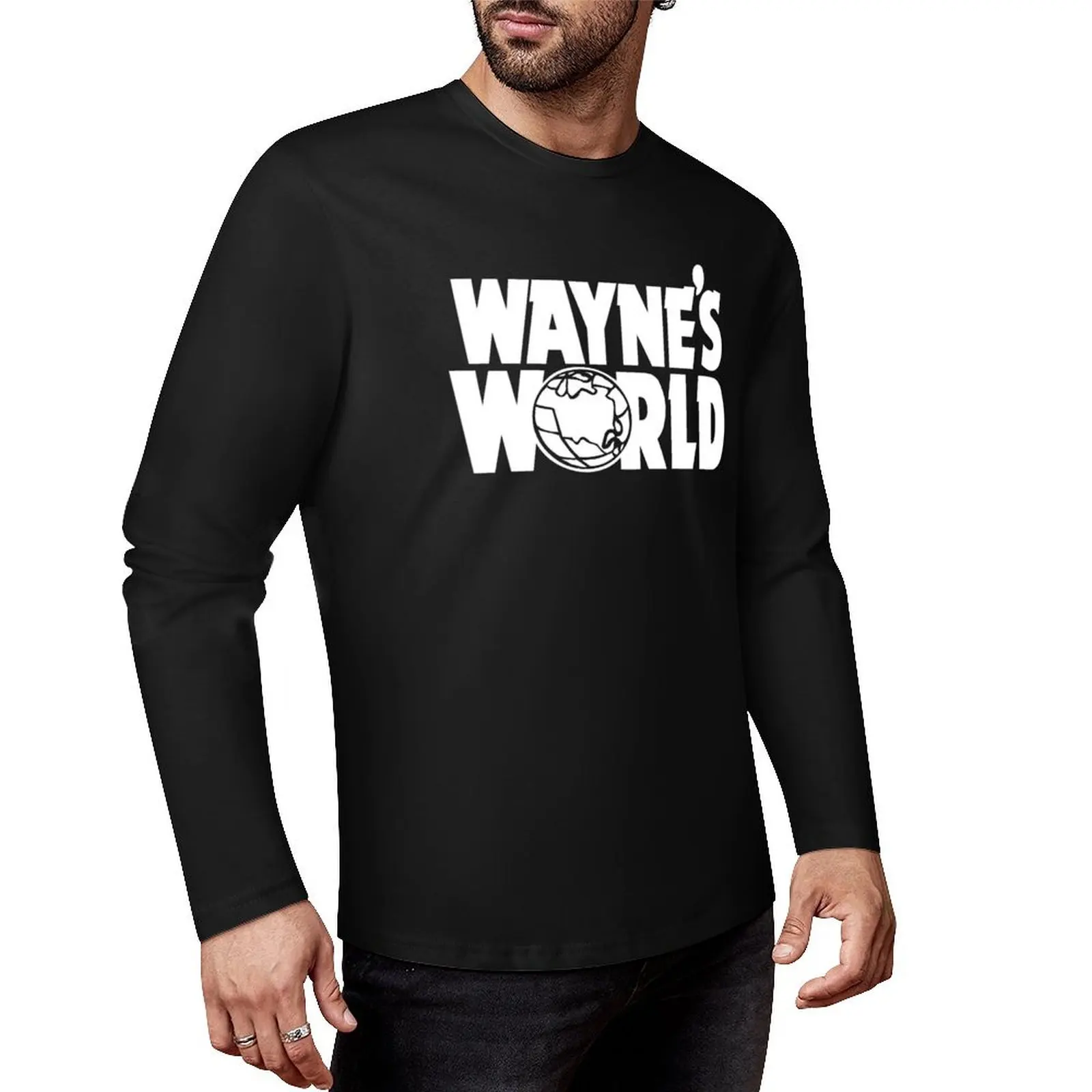 

Длинная футболка Wayne's World, быстросохнущая футболка, мужские топы больших размеров, мужская одежда