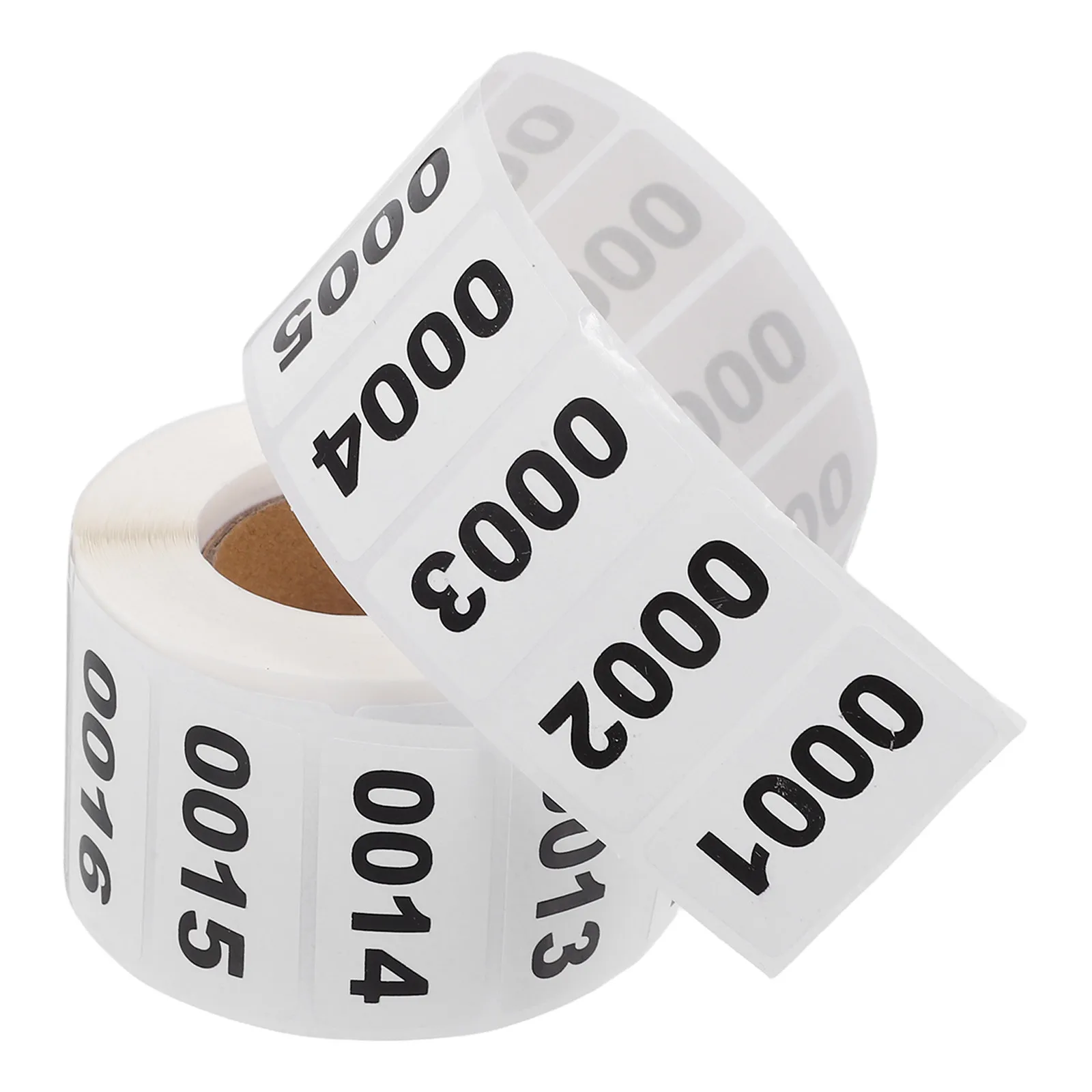 

1 Roll Self-Adhesive Number Stickers 0001-1000 Consecutive Rectangular Digital Labels for Inventory Storage Office Organization