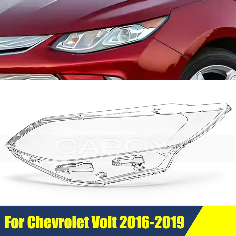 

Front Bumper Headlight Cover For Chevrolet Volt 2016-2019 Cover Shell Shade Head Lamp Glass Head Light Lens Caps