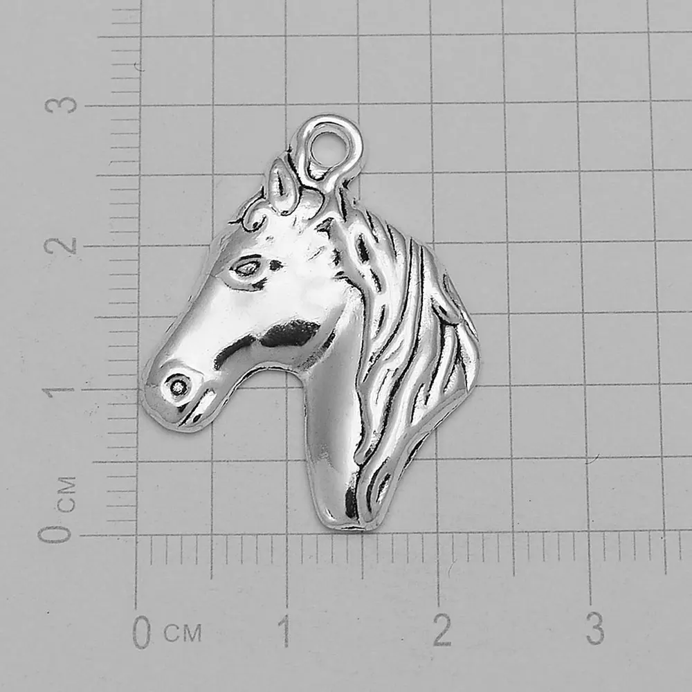 Antique Silver Plated Running Horse Head Animals Charms Zebra Pendants For Diy Jewelry Making Materials Supplies Accessories