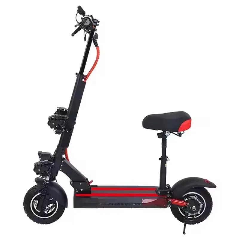 

10 Inch Adult Lithium Battery Folding Mini Electric Scooters for Walking Two-wheeled Handbrake Scooter With Seat and Light