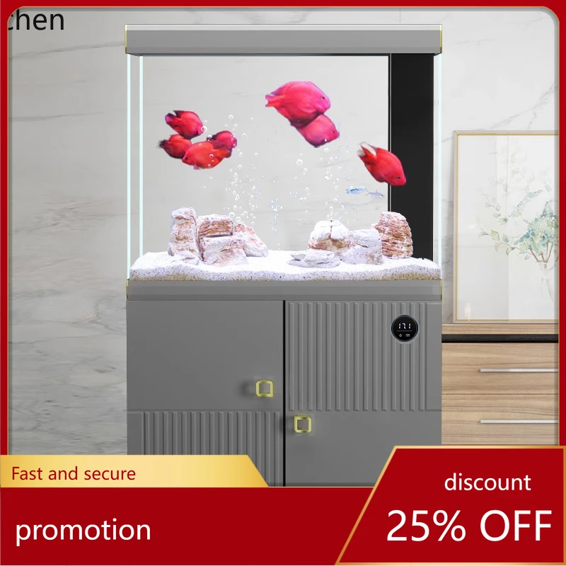 

Аквариум HXL для гостиной, ультрабелый, малый, с нижним фильтром, для золотых рыбок, с экологическим ландшафтом, для водных растений