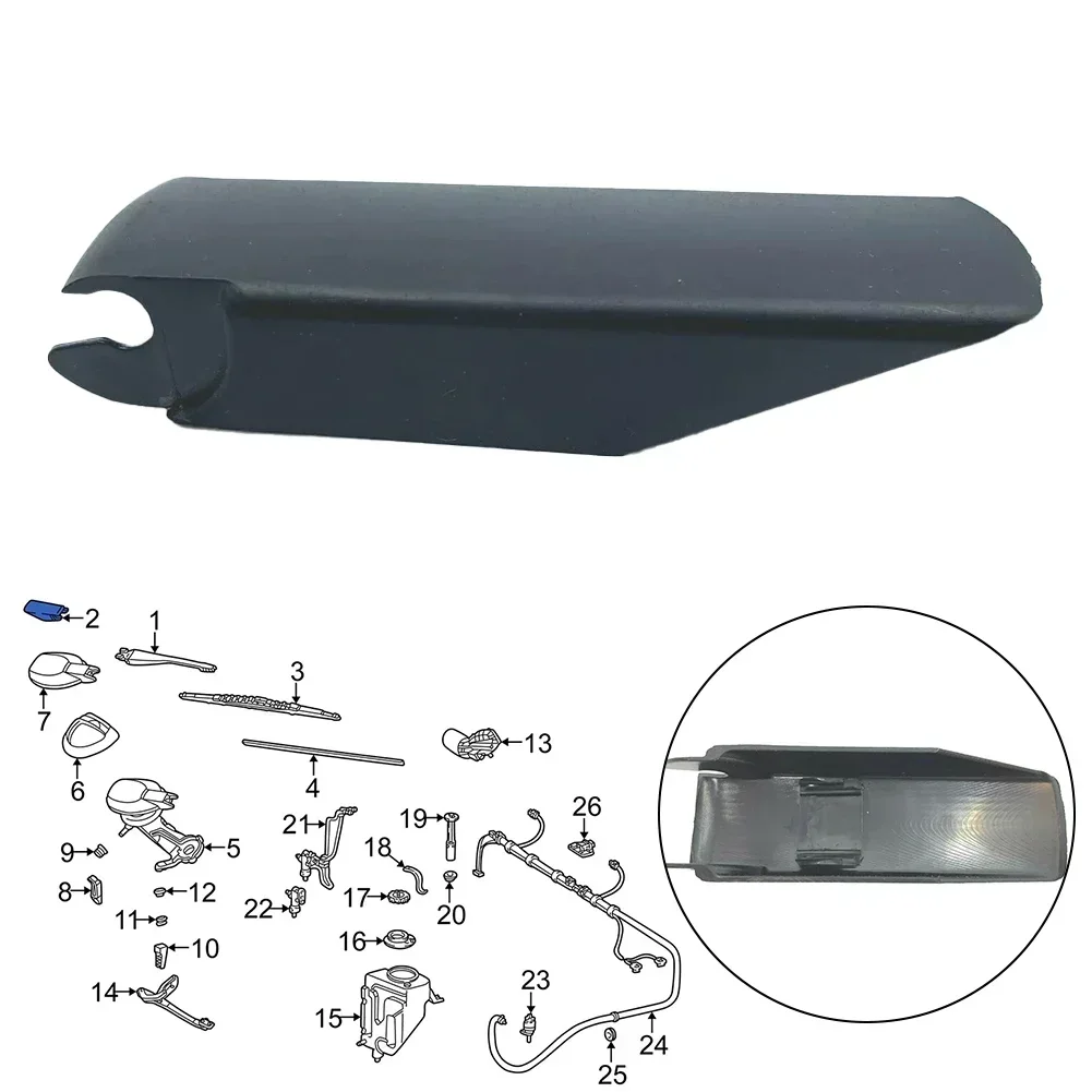 For Mercedes-Benz For W124 R129 W201 W202 W208 W210 Cover Wiper Windshield Wiper Black Windshield Wiper Arm Cover Accessory