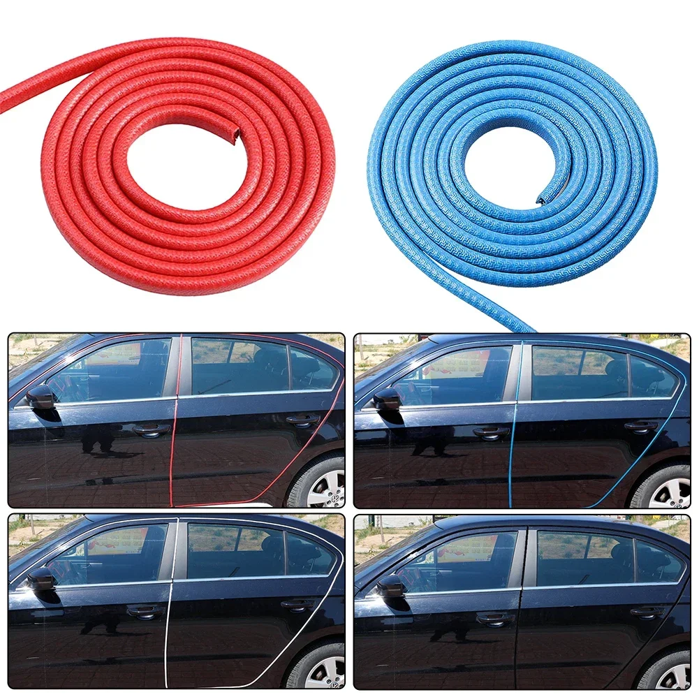 2M/5M Car Door Protector Rubber Anti-Scratch Seal Protector Car Door Soundproof And Guard Strip Door Bottom Anti-collision Strip