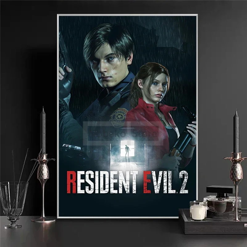 Classic Hot Video Game Resident-Evil 2 4 6 7 Gift Vintage Poster and Prints Canvas Painting Wall Art Pictures Home Room Decor