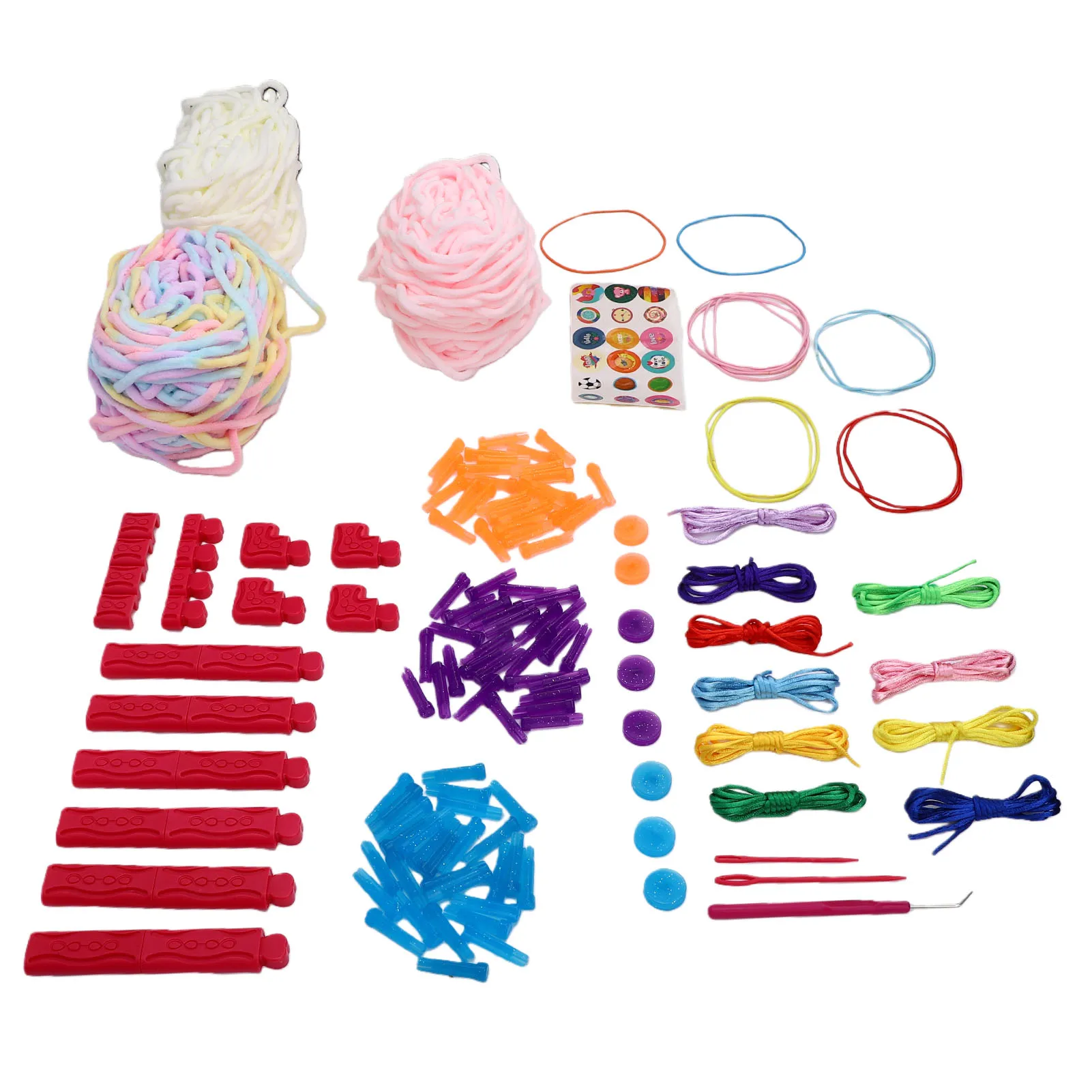 

Набор для плетения браслетов из веревки: эластичный комплект для изготовления браслетов для девочек, инструмент для рукоделия и творчества, для создания шарфов и браслетов ручной работы