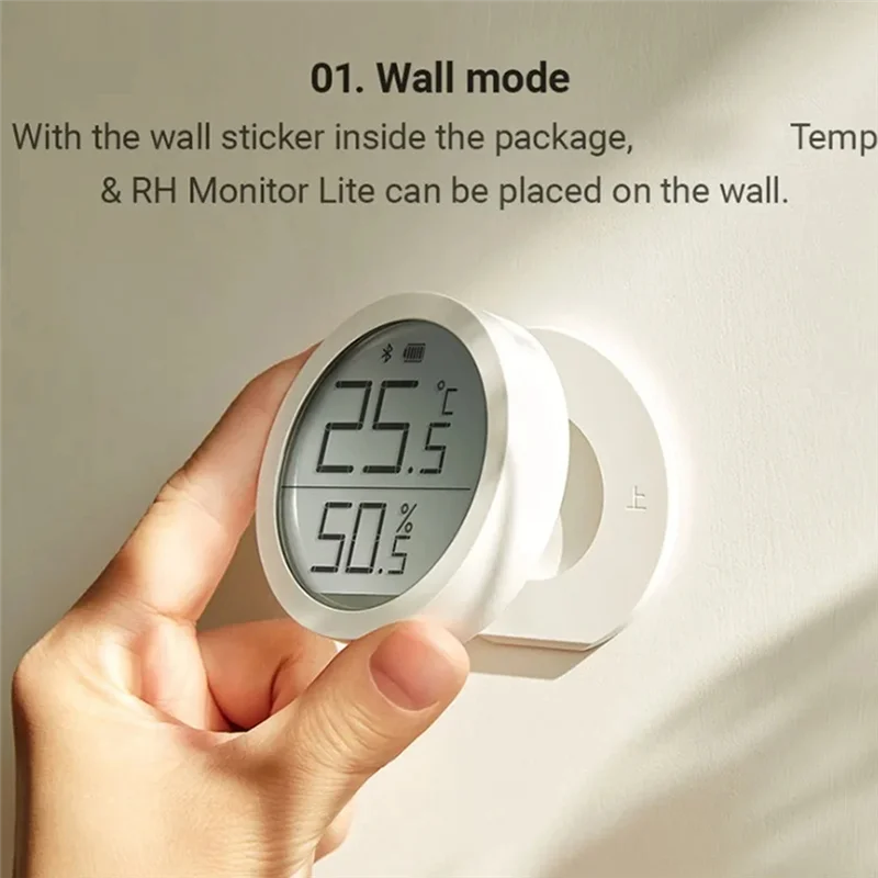A45U Termômetro Digital Higrômetro M Vision Bluetooth 5.0 Tela de Tinta Eletrônica de Alta Precisão Funciona com Mi Home