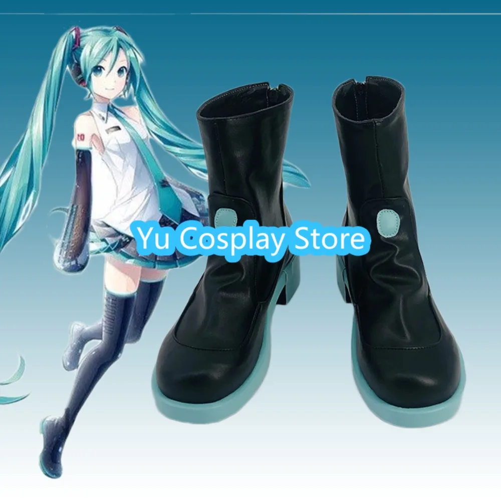 Cosplay Shoes Classic Black Boots Anime Party Halloween Carnival Girl Custom Props