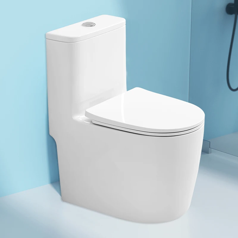 

Новый дизайн, белый напольный керамический унитаз с двойным смывом, сантехника для ванной комнаты, цельный унитаз