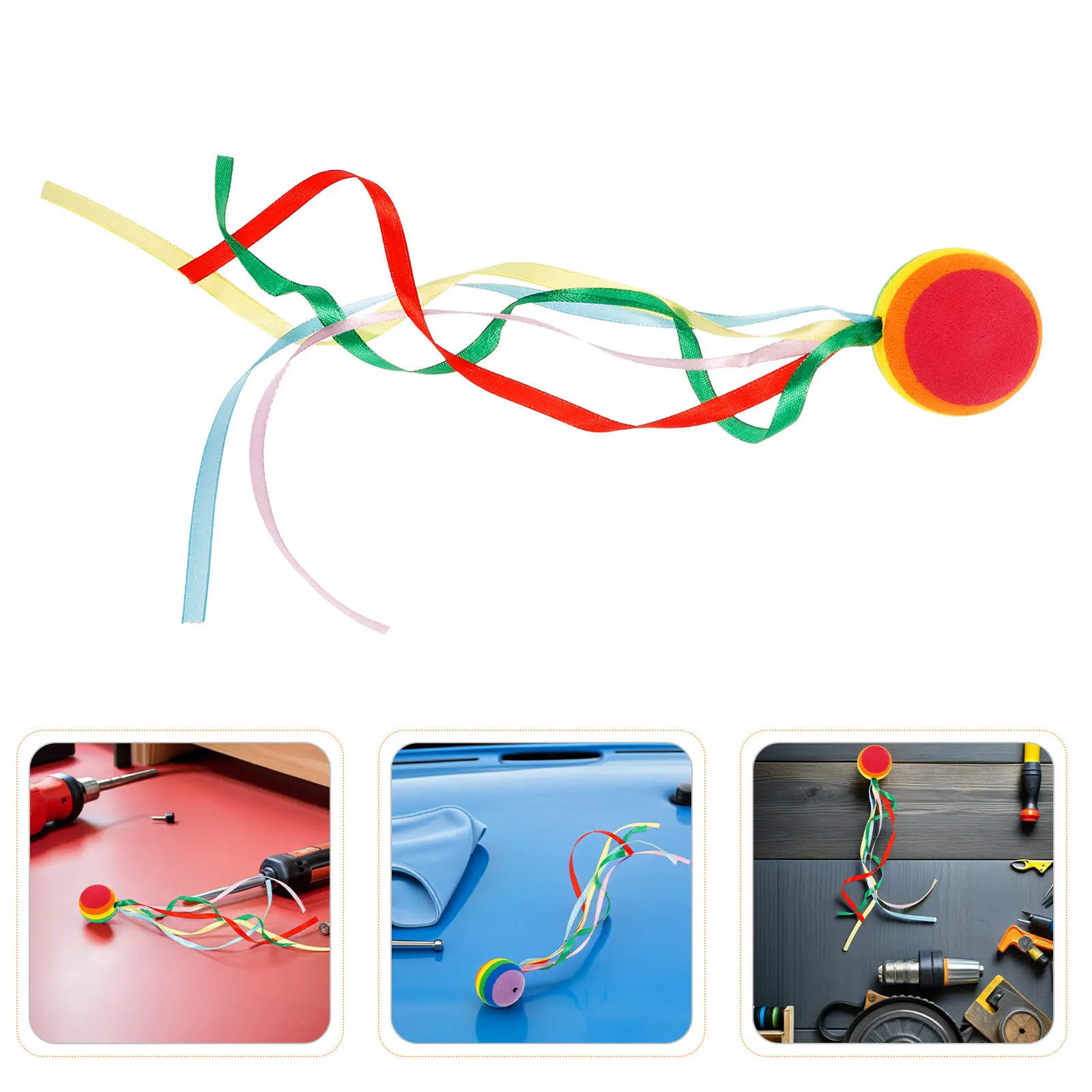 

5Pcs Universal Car Antenna Ball Rainbow Decoration Cute Antenna Topper Streamer Easy Install Auto Vehicle Roof Exterior