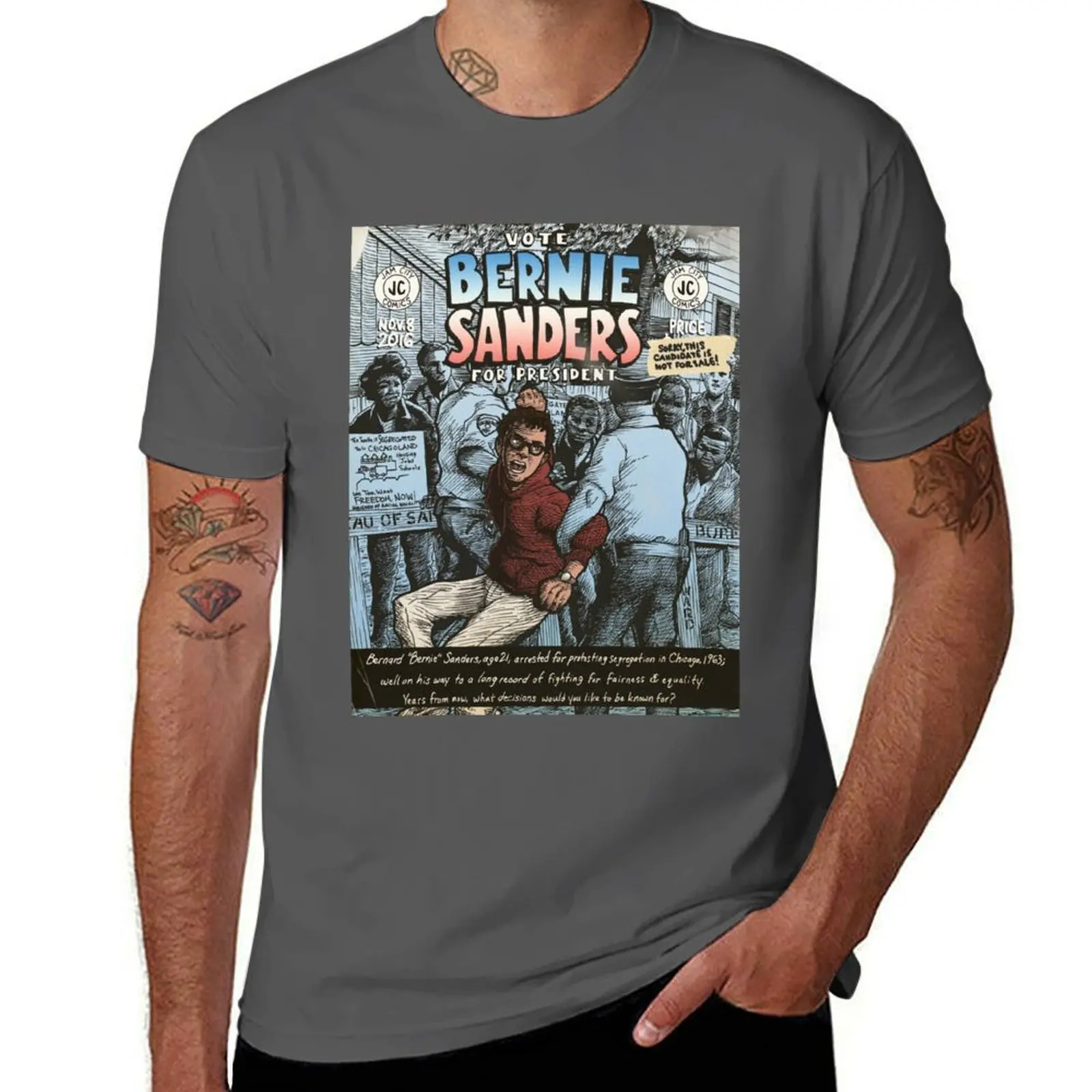 

Bernie Sanders Circa 1963 T-Shirt t shirt for man cotton t shirts man 100% T-Shirt