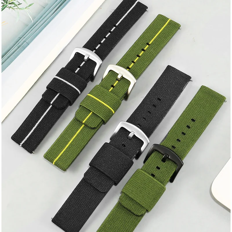 Universal Replacement Nylon Watchband With 18/20/22/24mm Men's And Women's Canvas Strap