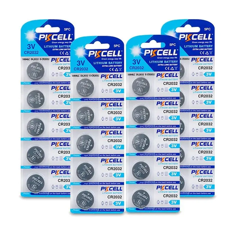 20Pcs/4 Pacchetto PKCELL CR2032 3V Al Litio delle cellule del Tasto Batteria 5004LC BR2032 DL2032 ECR2032 KECR2032, SB-T51 Batterie Al Litio