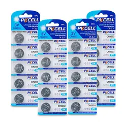 Pkcell Lithium Button Cell Battery, CR2032, 5004LC, BR2032, DL2032, ECR2032, KECR2032, SB-T51, 3V, 20 unidades por pacote