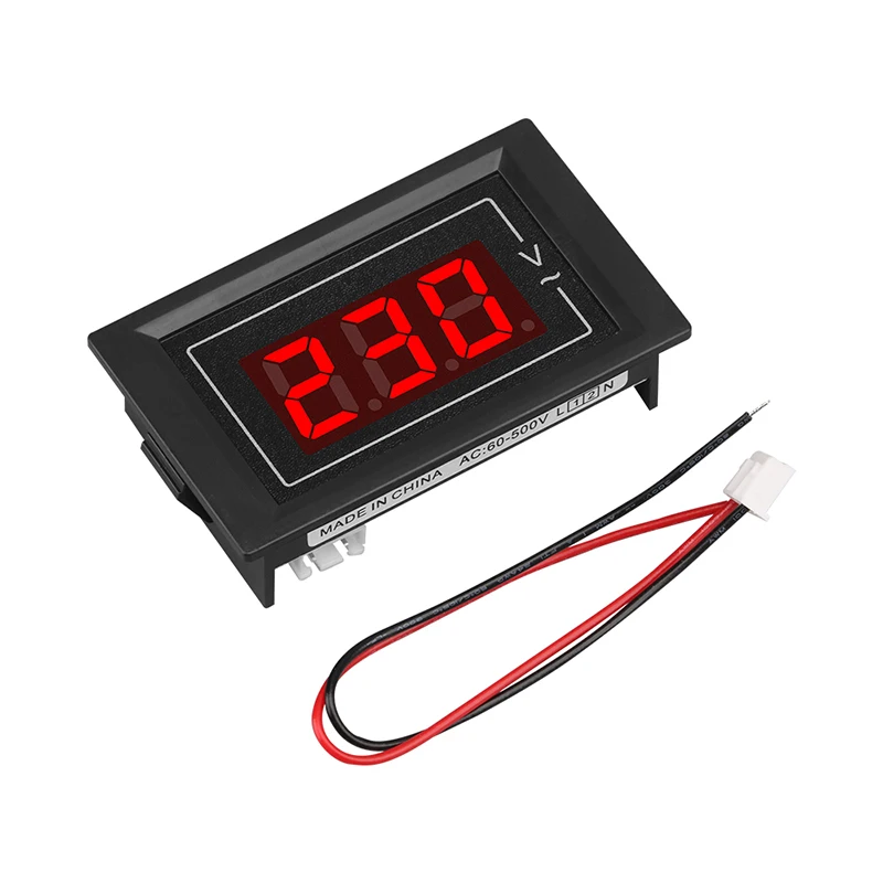 High Quality LCD Digital AC 220V Voltmeter Voltage Meter Volt Instrument Tool 2 Wires Voltmeter Panel Indicator Light Lamp Gauge