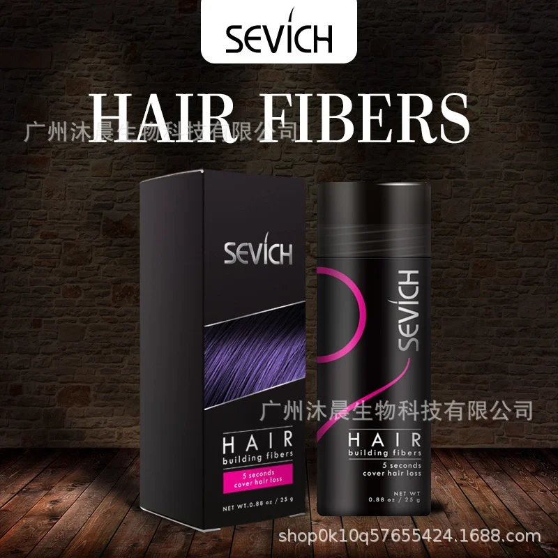 Disposable fast dense hair plant thick hair fiber powder sevich hair fiber bottle 25g
