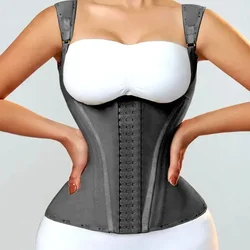 AfruliAHigh Compression Body Shaper Slimming Vest Top Fajas Colombianas Girdle Shapewear Mesh Double Tummy Control Waist Trainer