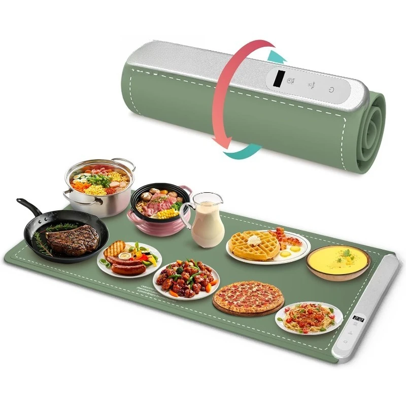 

Large Food Warming Mat(36"x16") Day Gifts & Kitchen Gadget,Upgraded Graphene Fast Heating, Portable,Easy Clean - Food Warm