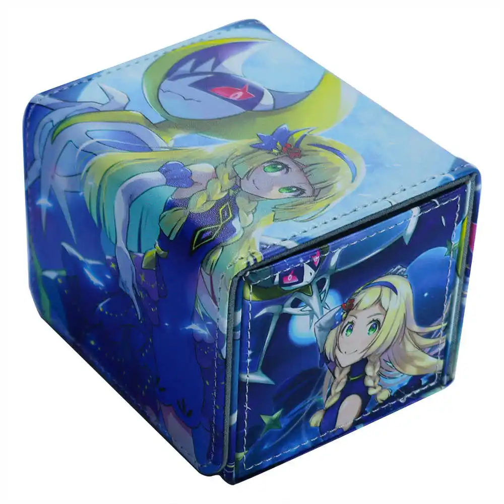 Diy Self Made PTCG Lillie Card Storage Box OPCG PTCG WS Large Capacity Collection Card Protection Box Anime Card Gift Toy