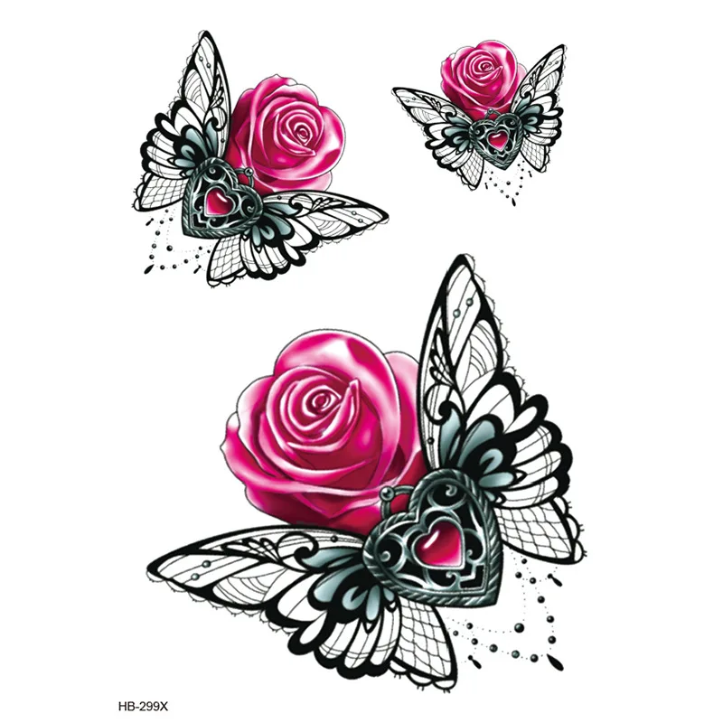 

Sexy Fashion Flower Temporary Tattoo Sticker for Ladies Waterproof Arm &Chest Floral Body Art Decal fake tattoo татуировки водос