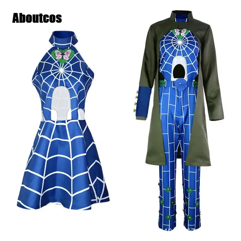 

Aboutcos Cujoh Jolyne cosplay costume anime JoJo bizarre adventure cosplay Cujoh jylne clothing new style green clothing set