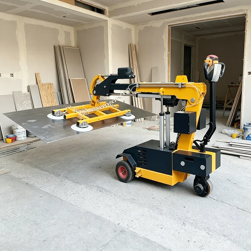 Efficient Vacuum Lifter for Glass Panels with 4 Swivel Casters for Easy Steering